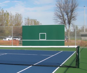 rally master tennis backboard hitting wall