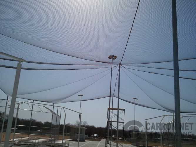 overhead foul ball netting